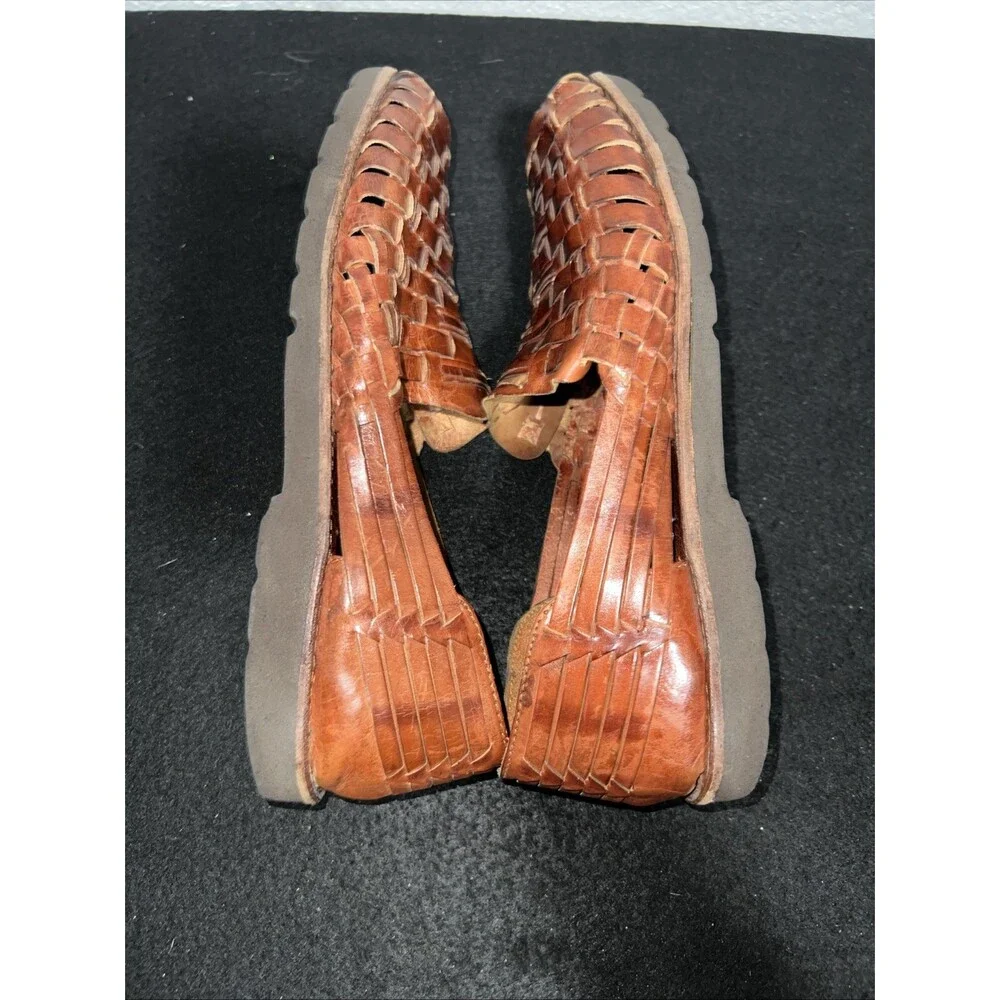 Nordstrom Hand Woven Braided Sandals -Brown. Size 9. Mild condition